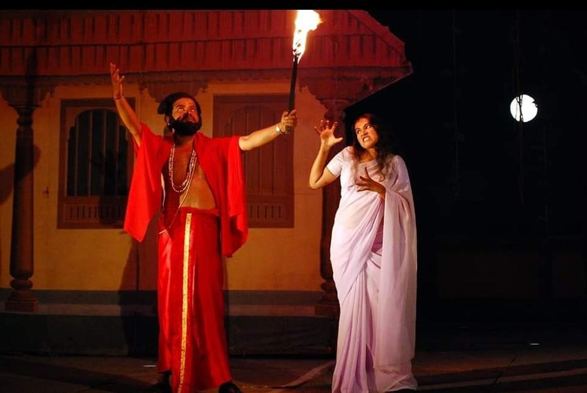 A scene from the play Raktharakhas when it was staged earlier